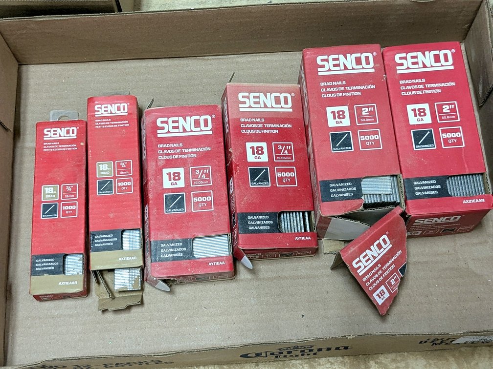 Senco 18 gauge brad nails up to 2".