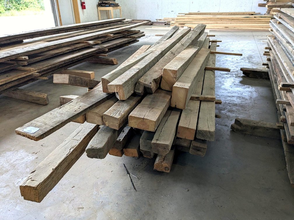 Rustic beams, posts, and other pieces up to 6" wide and 14' long.