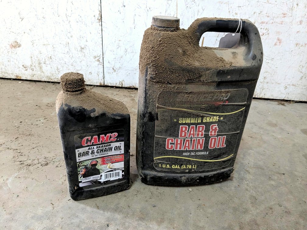 No shipping.  Bar and chain oil, larger feels nearly full.