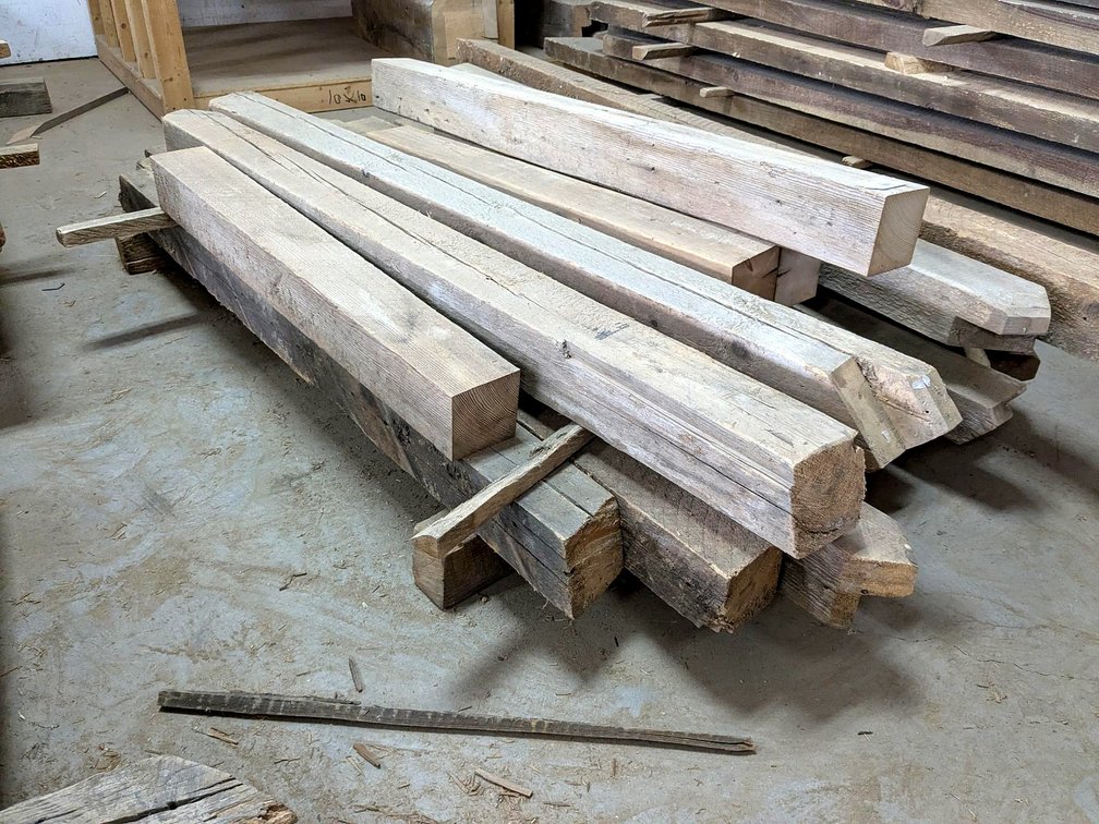 Rustic posts up to 4 x 4 and 80" long.
