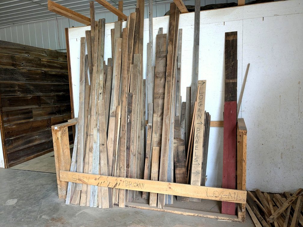 Rustic barn boards and other pieces up to 7" wide and 12' long.