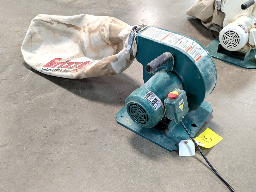 Grizzly Model G0710 1 hp wall mounted dust collector.