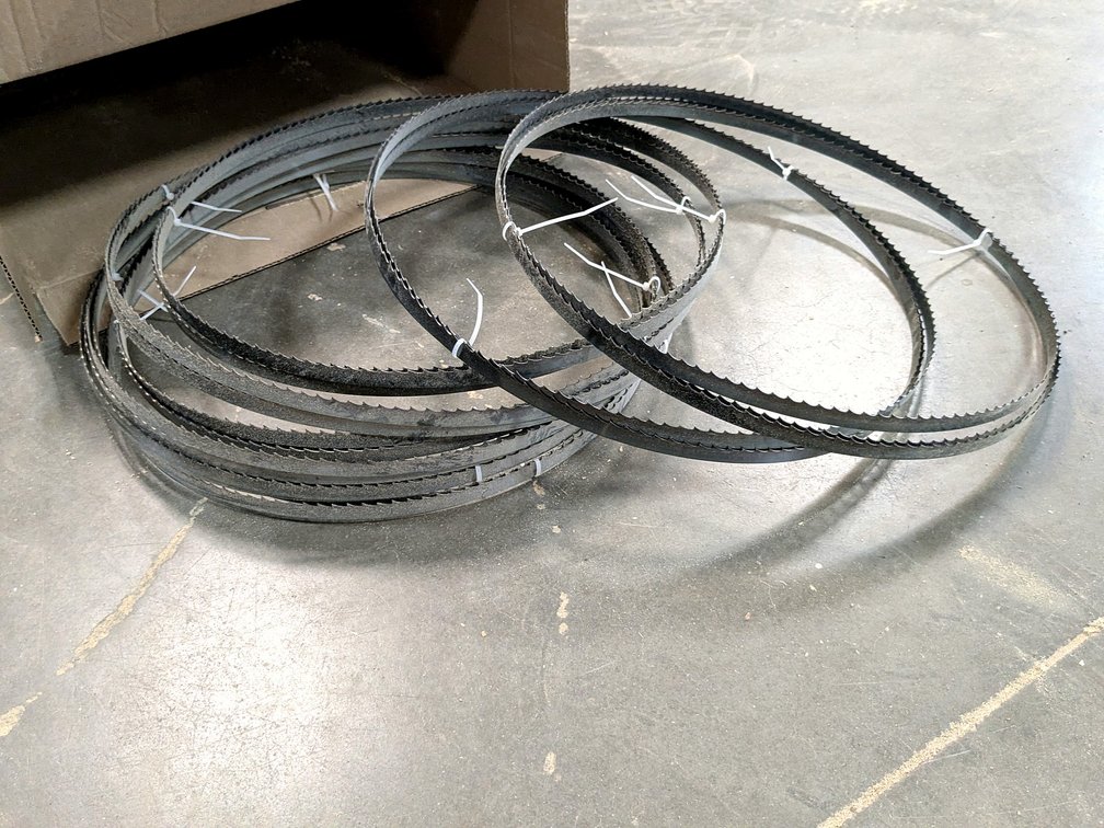 Eight Ormadus 12' x 1/2" band saw blades are .025 and 3TPI.