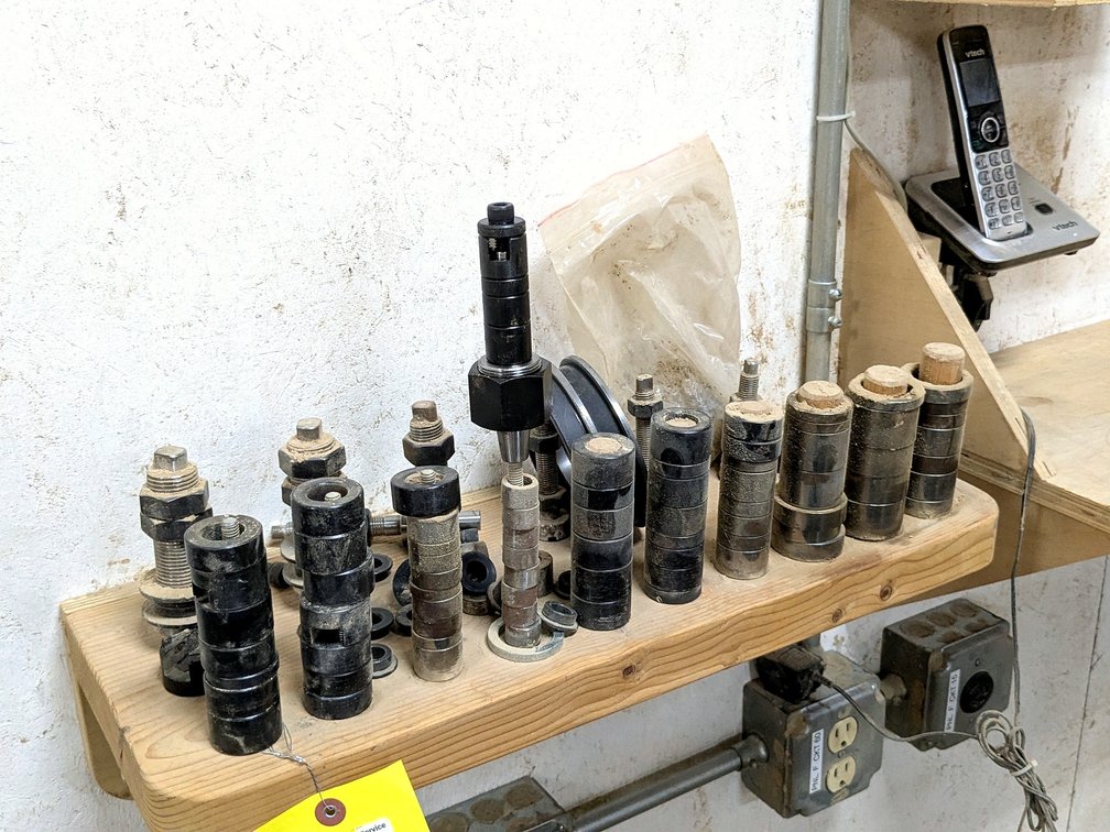 Grizzly or similar shaper arbors, spacers, washers, and more.
