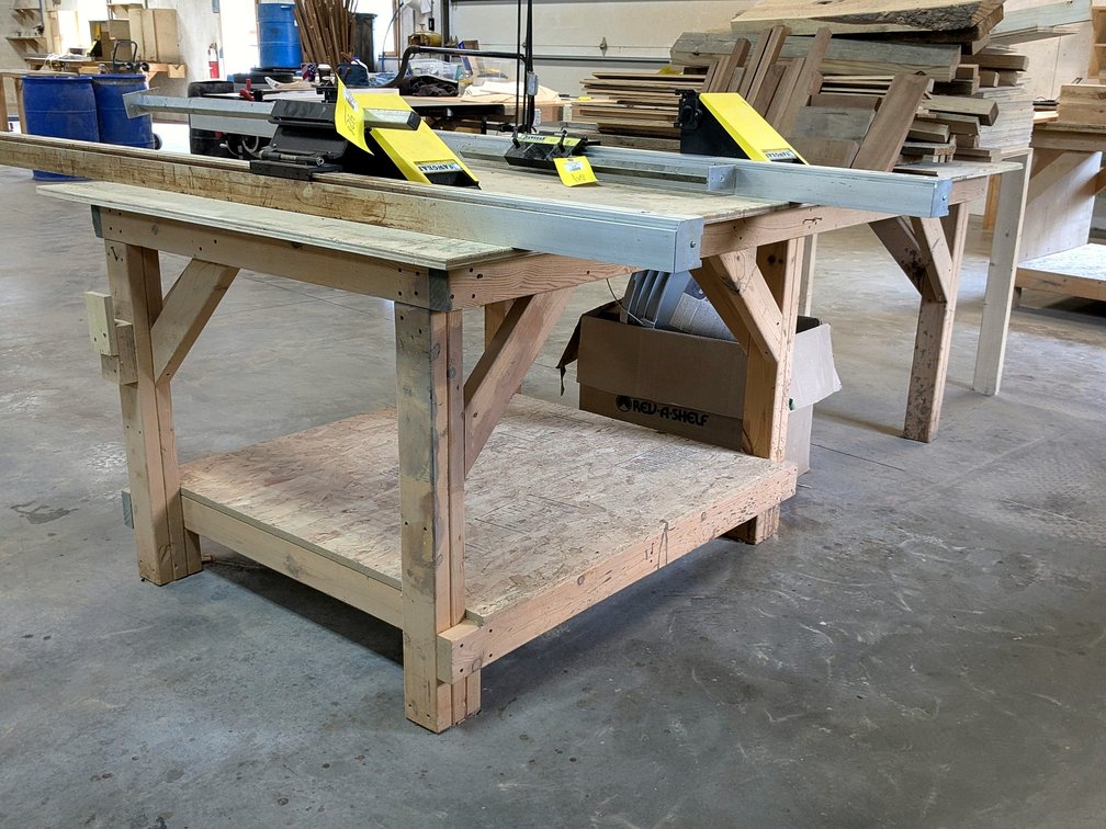 Work bench measures approx. 10' x 4' x 35" high.