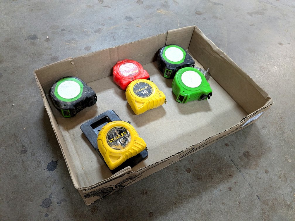 Stanley and other tape measures up to 16'.