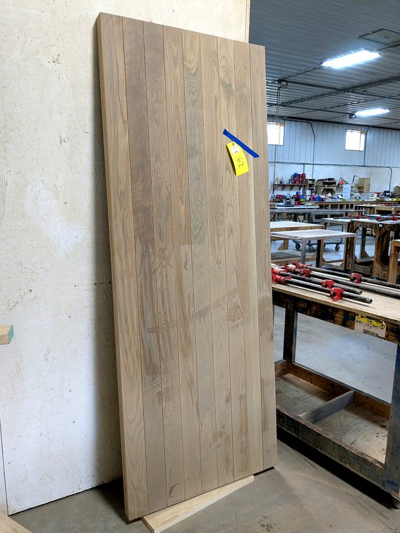 Hardwood countertop measures approx. 32" x 84".