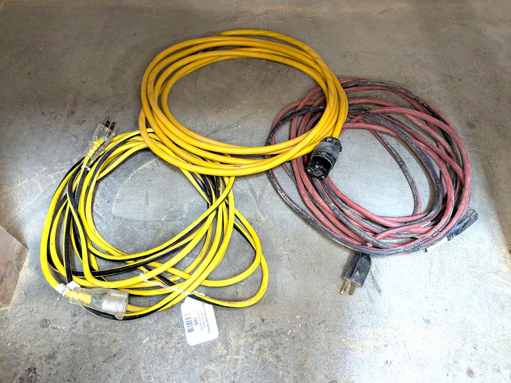 12 and 14 AWG and other extension cords incl. 25'.
