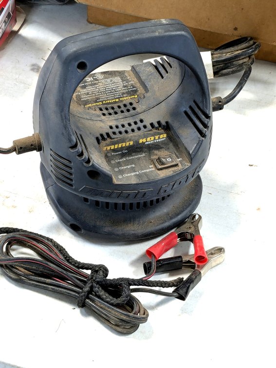 Minnkota MK110P portable battery charger.