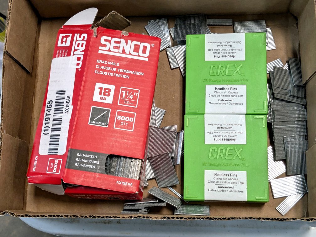 Senco and other 18 gauge brad nails.