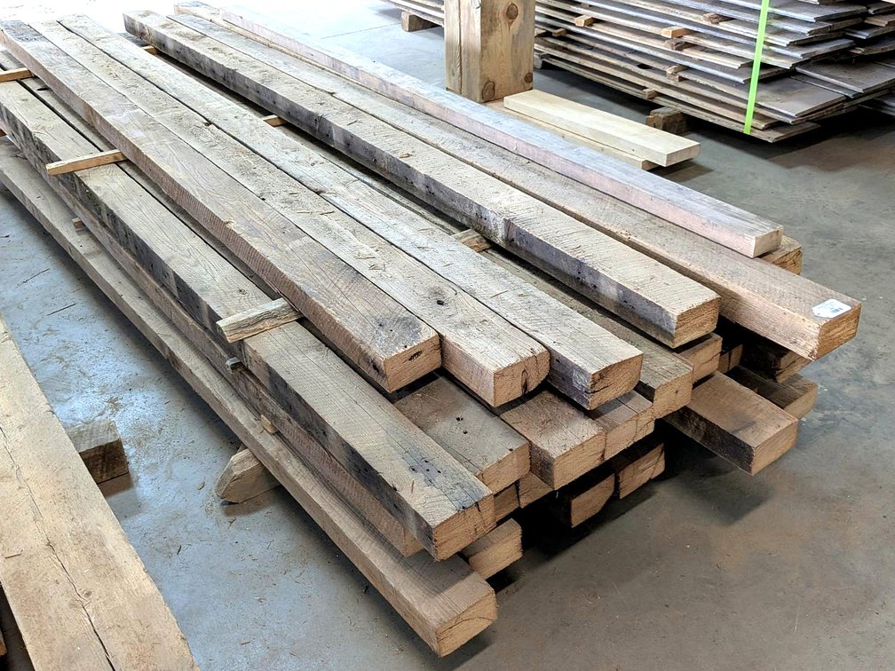 Rustic beams.  Most are 5" x 3" x 11' long.