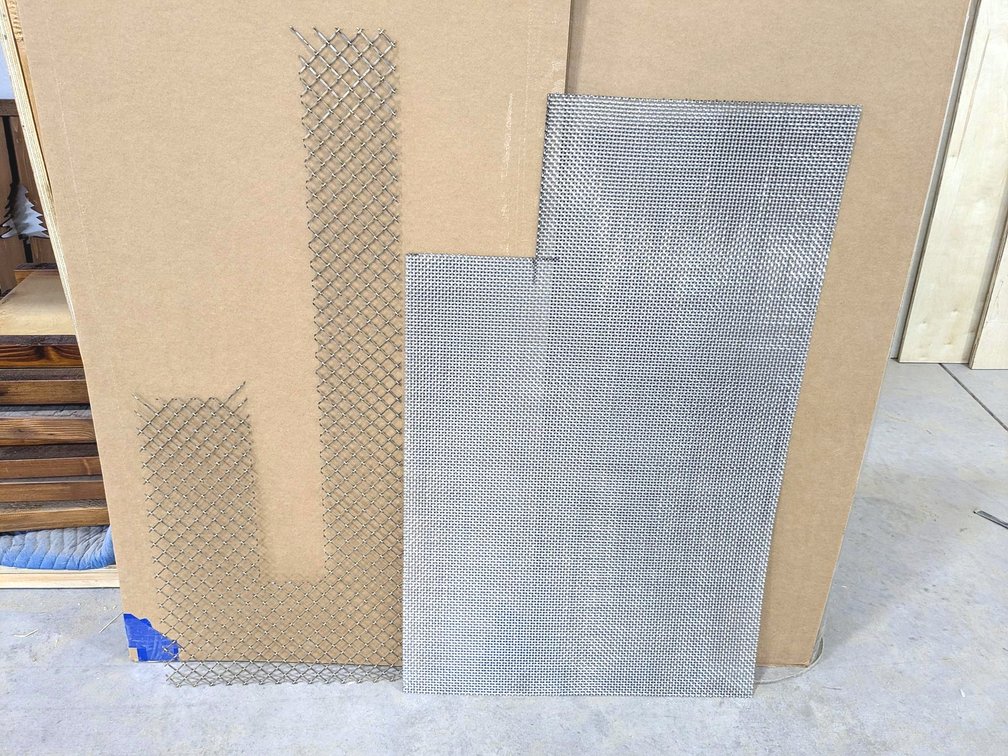 Decorative woven sheet up to 39" tall.
