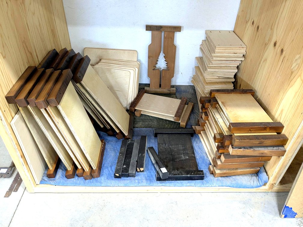Cabinetry supplies including doors, shelves and more up to 25" tall.