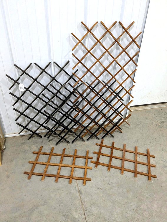 Several wine or decorative lattice pieces up to 44" wide.