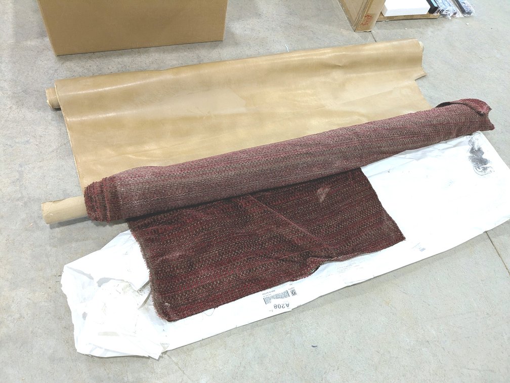 Upholstery fabric and vinyl up to 56" wide.