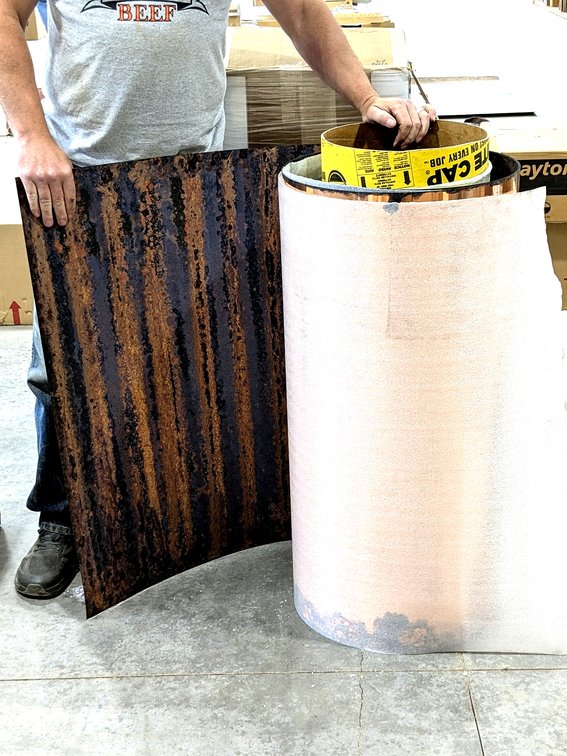 Seller notes 3' x 12' zebra copper sheet.