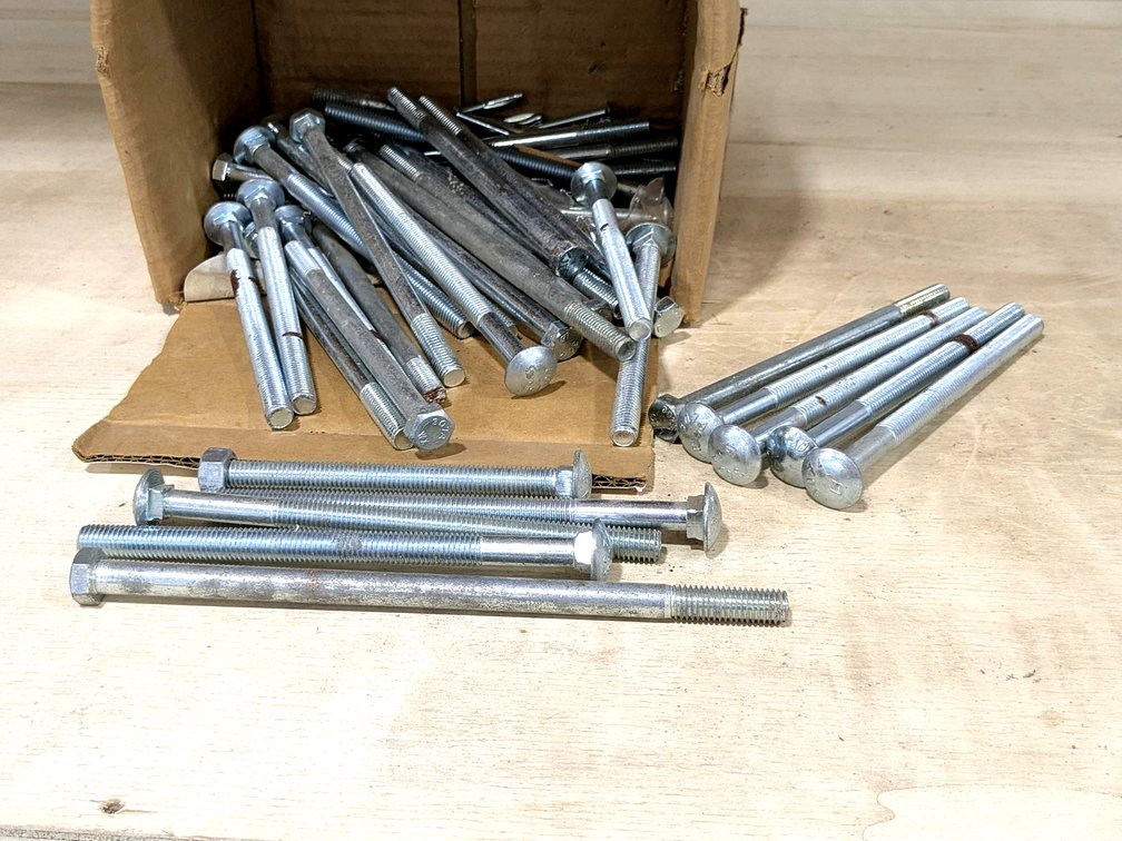 Carriage bolts up to 8" long.