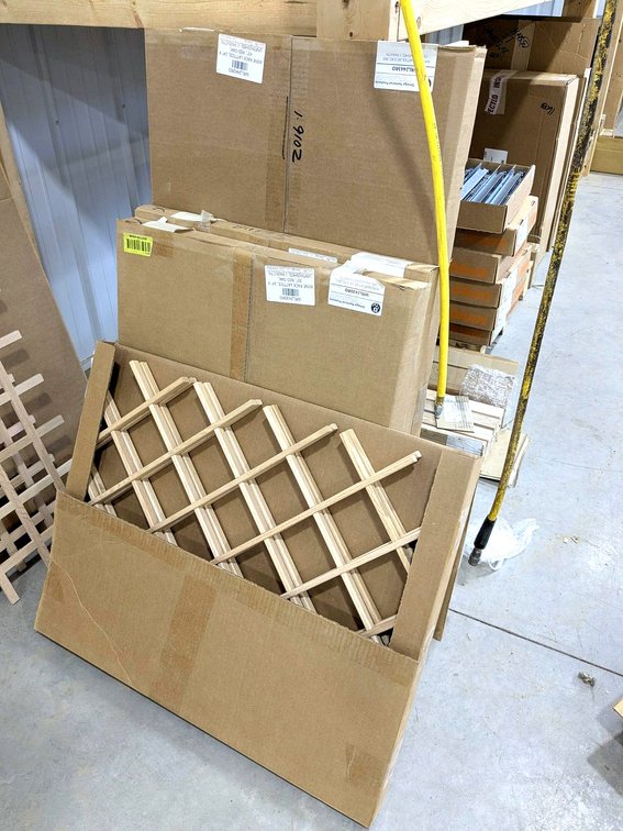 Omega National wine rack lattice pieces measures up to 25" x 43".