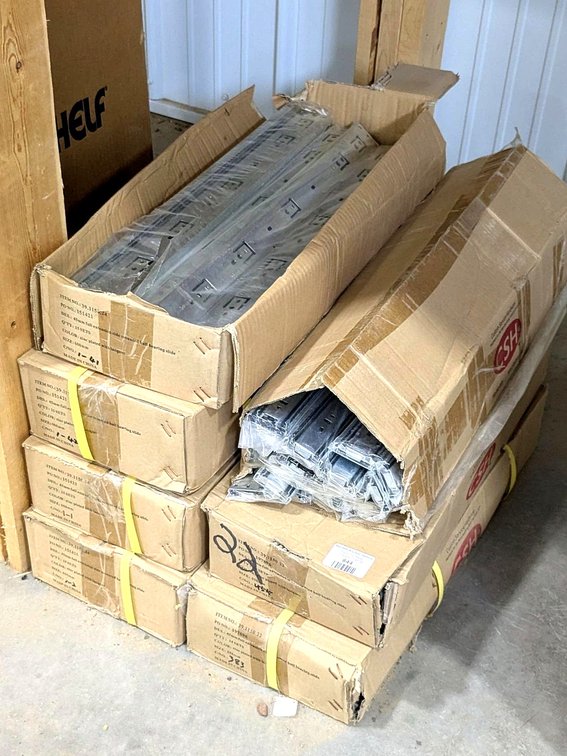 Assorted CSH drawer glides measure up to 2' long.  Part numbers or models are in pictures.