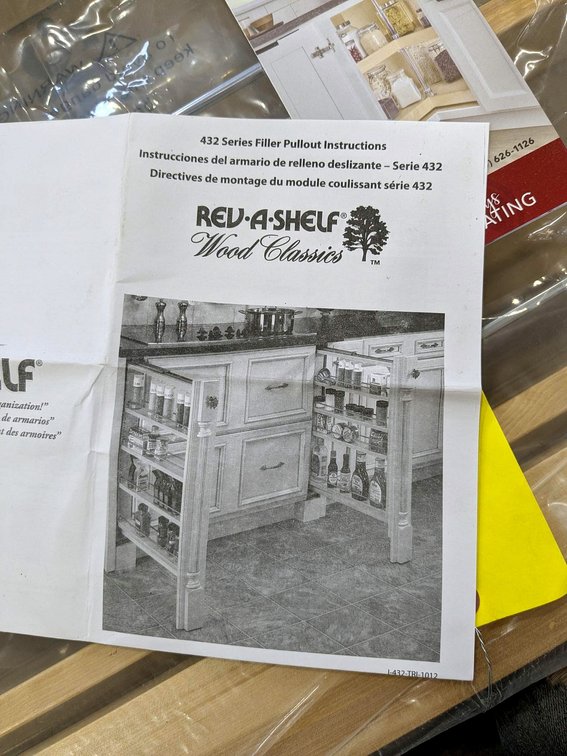 Rev-A-Shelf cabinet insert measures 30" x 23" x 3".  Great for a spice rack.