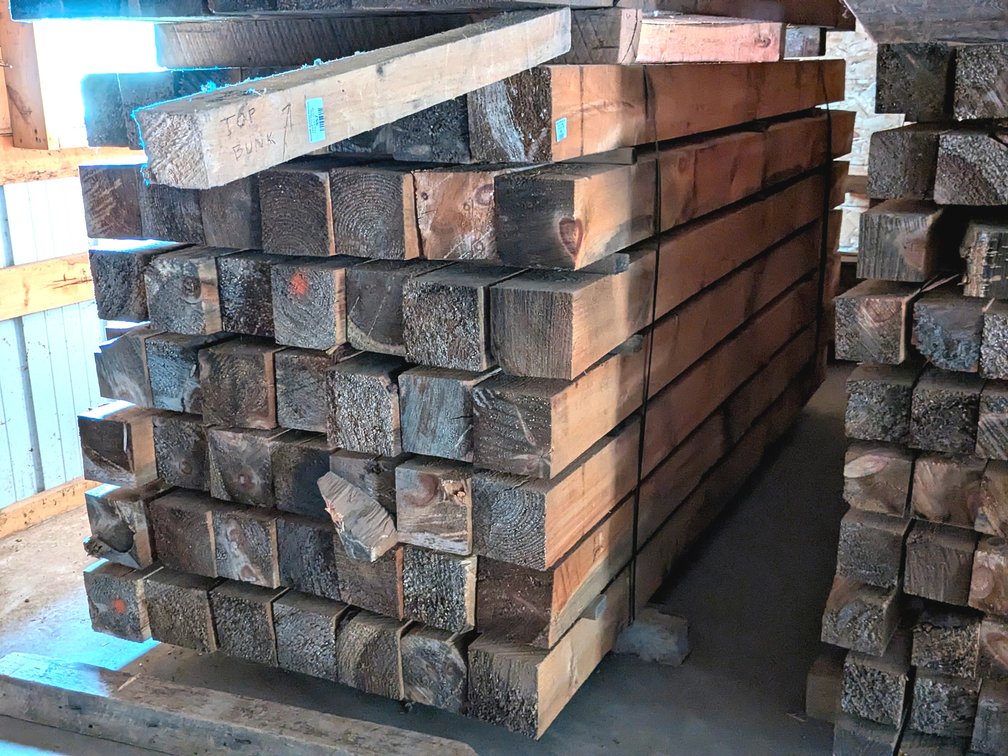 Bunk of 6x6 rough cut pine, approx 102".