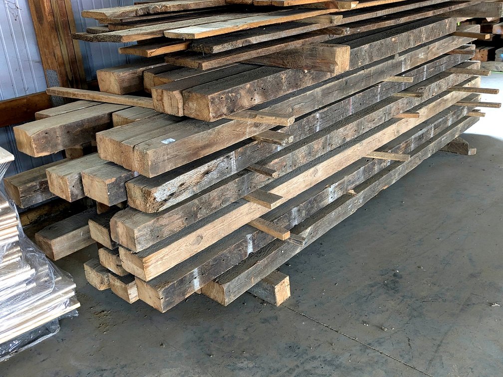 Reclaimed 4x6 barn beams up to about 11'.