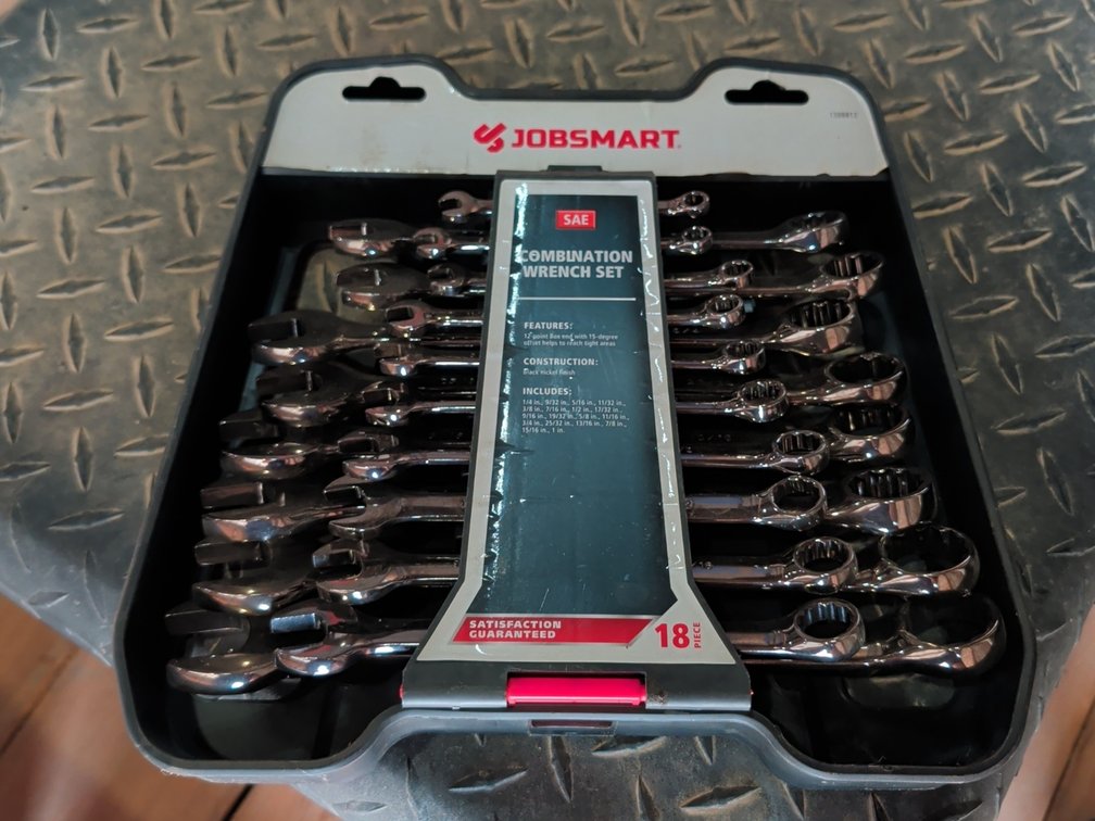 18pc combination wrench set