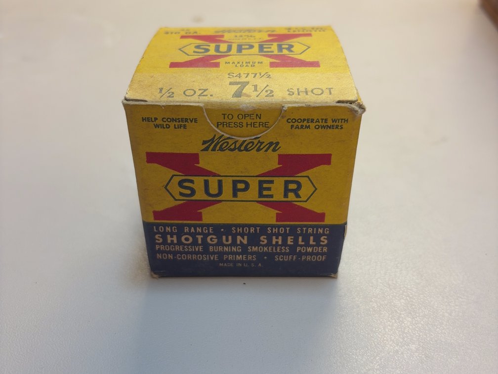 Antique Western Super-X .410 gauge paper shotgun shells