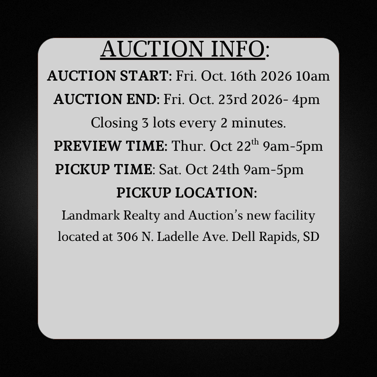 Auction Info- LOOK HERE