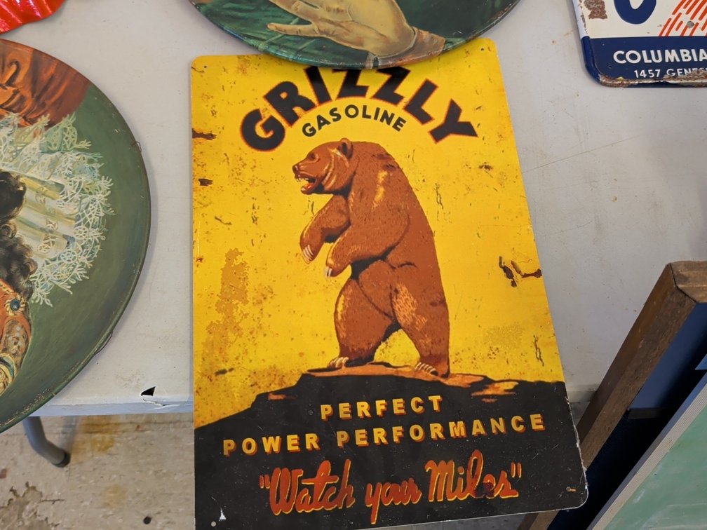 Grizzly Gasoline sign