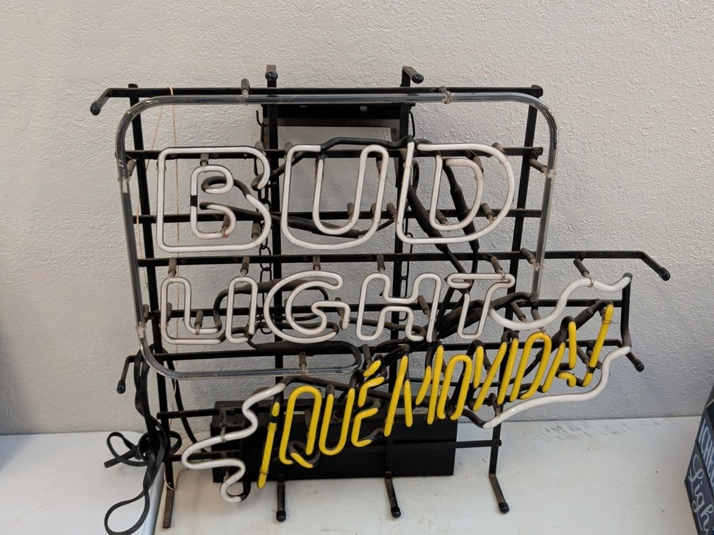 Bud light neon sign