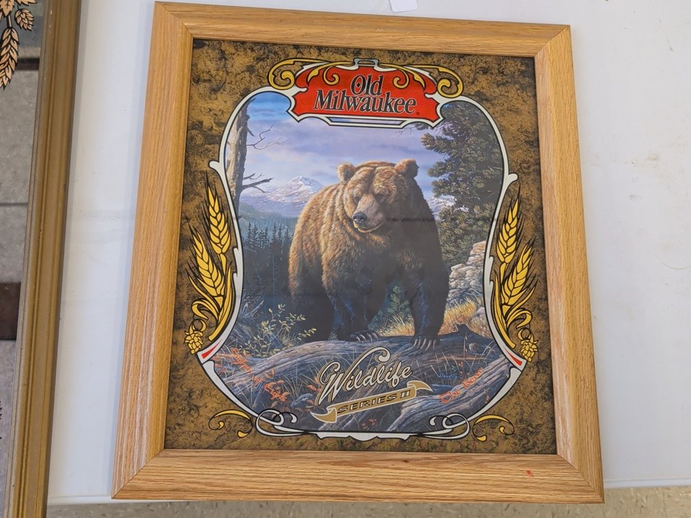 Old Milwaukee wildlife mirror