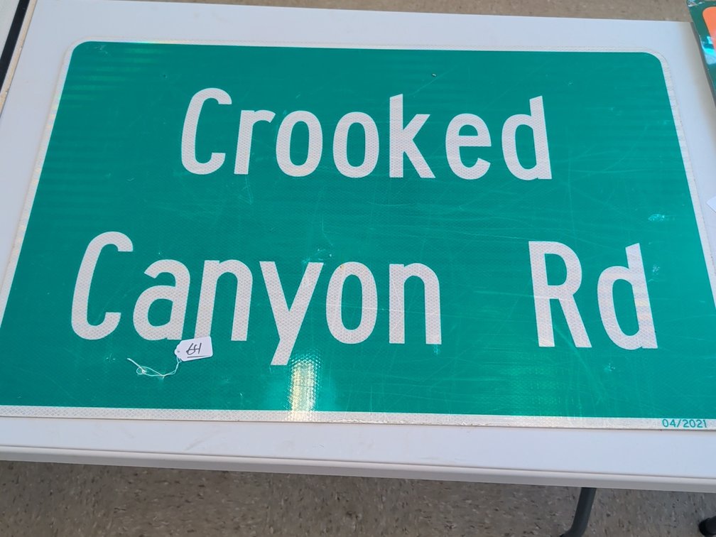 Crooked Canyon Rd sign