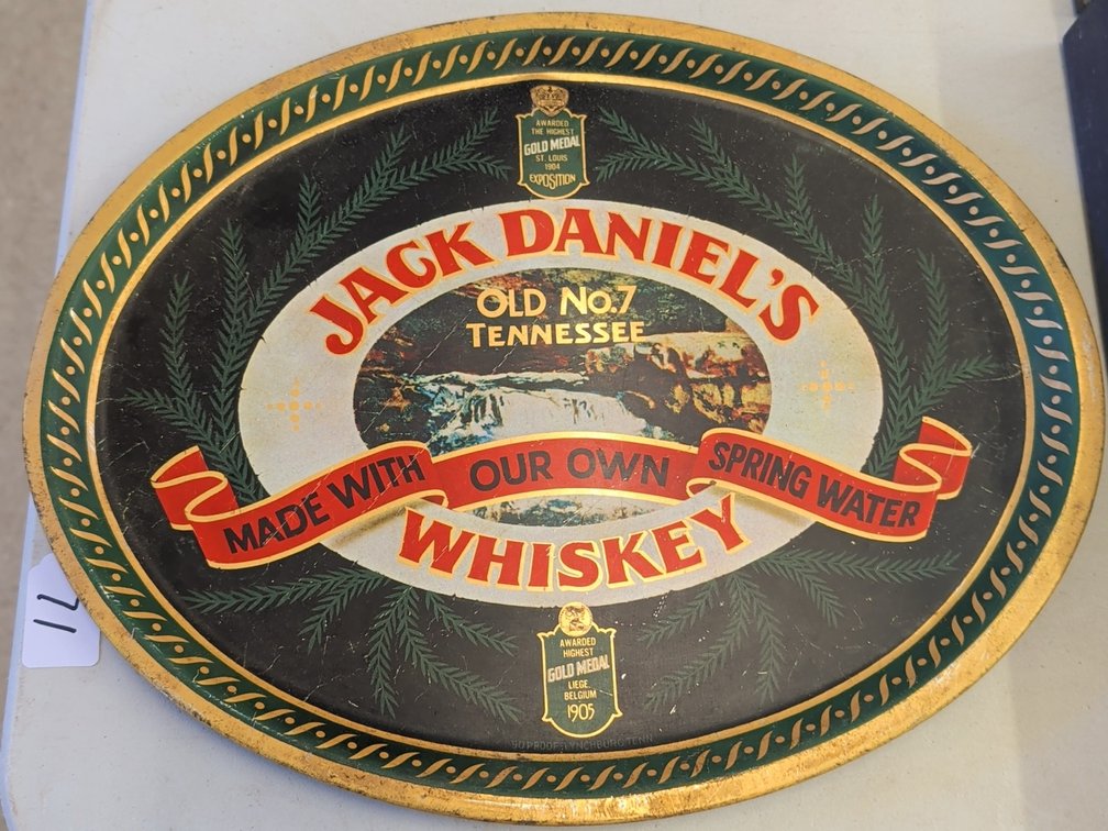 Jack Daniel's tin serving tray