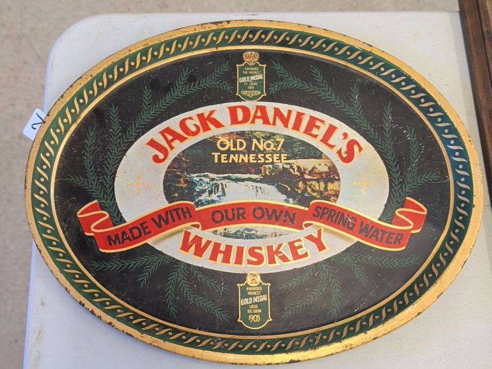Jack Daniel's tin serving tray