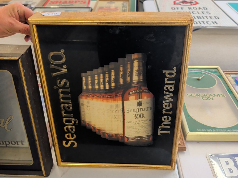 Seagram's VO whiskey sign