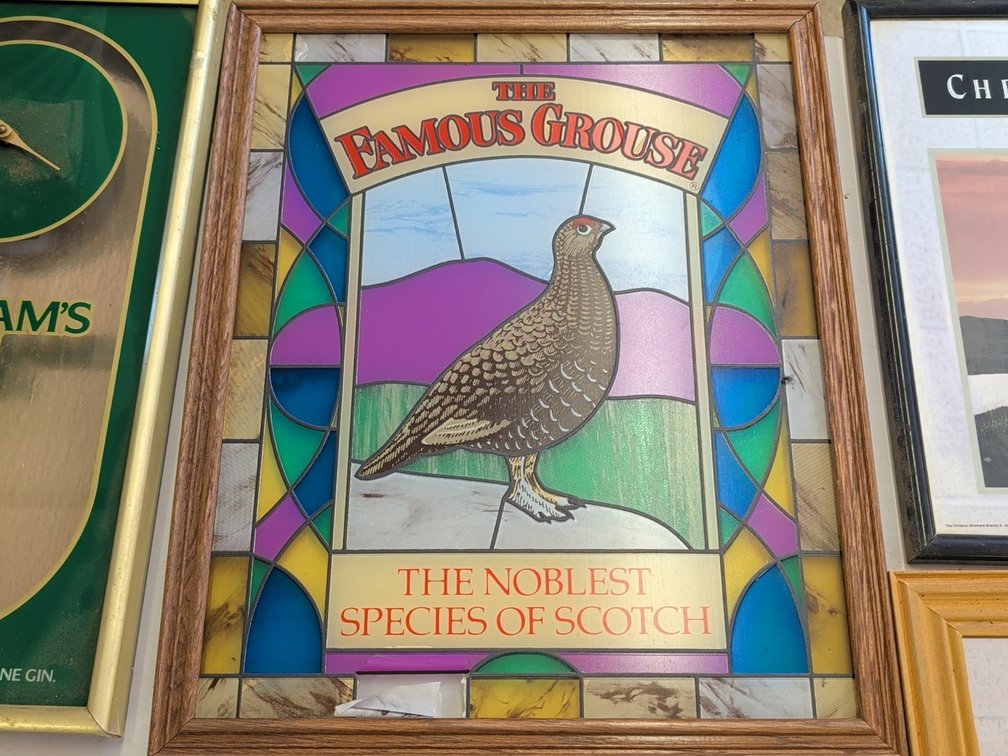 The Famous Grouse stained glass