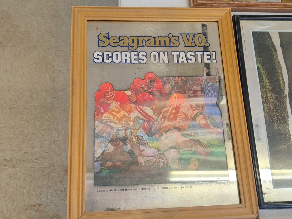 Seagram's VO football mirror