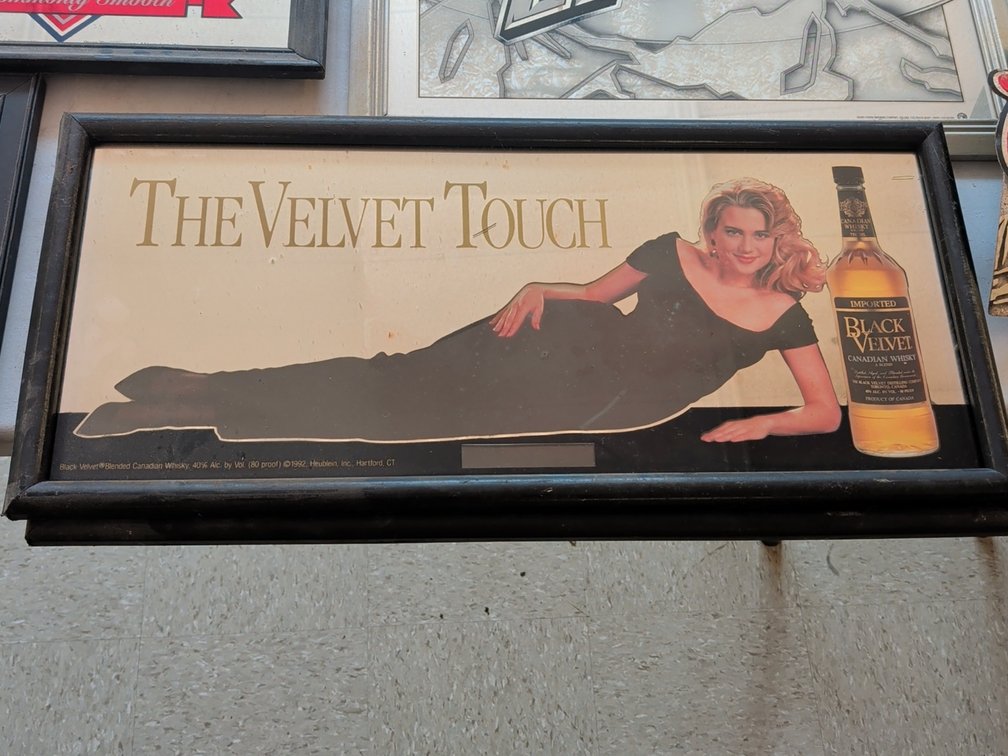 Black Velvet sign (2 of them)