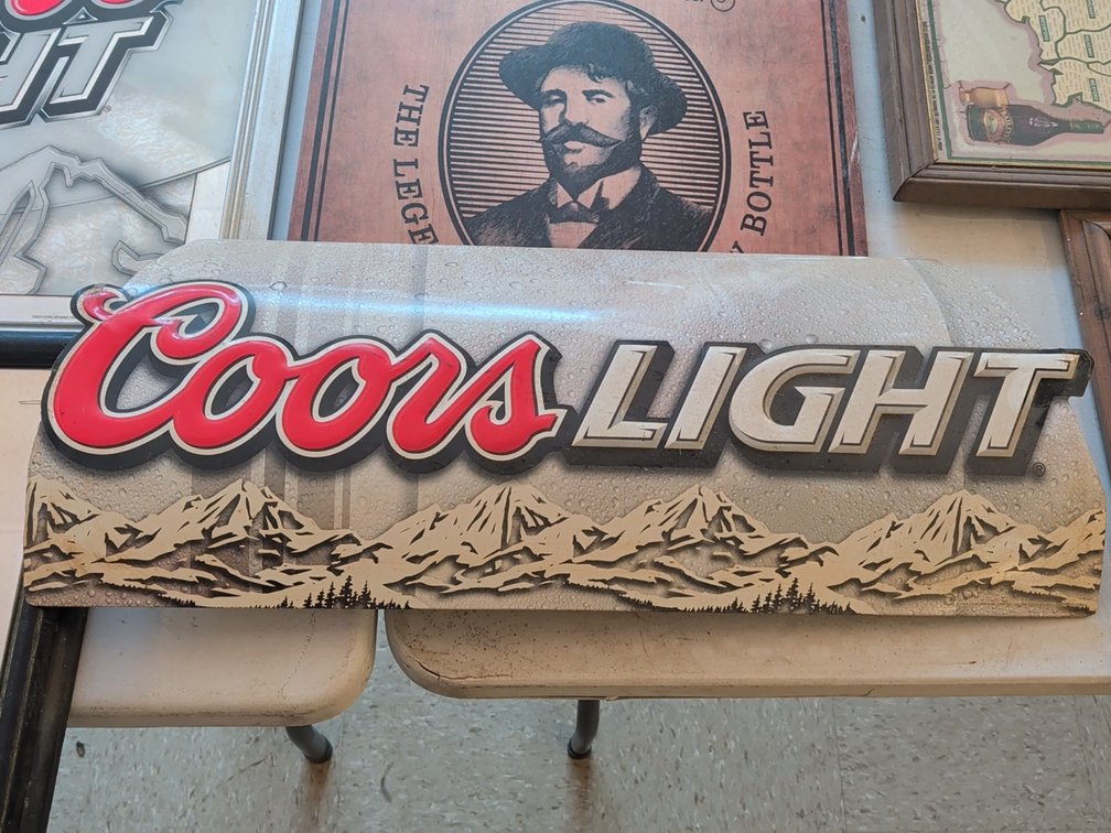 Coors Light curved sign