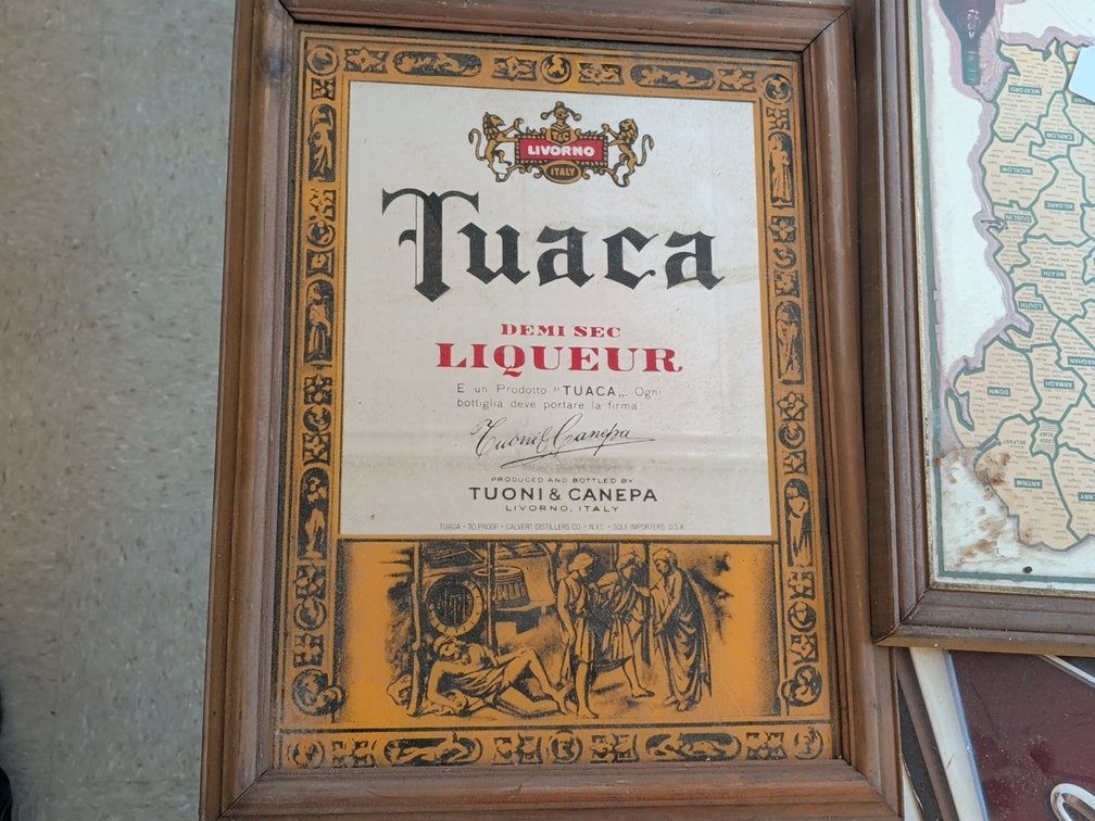 Tuaca Liqueur mirror