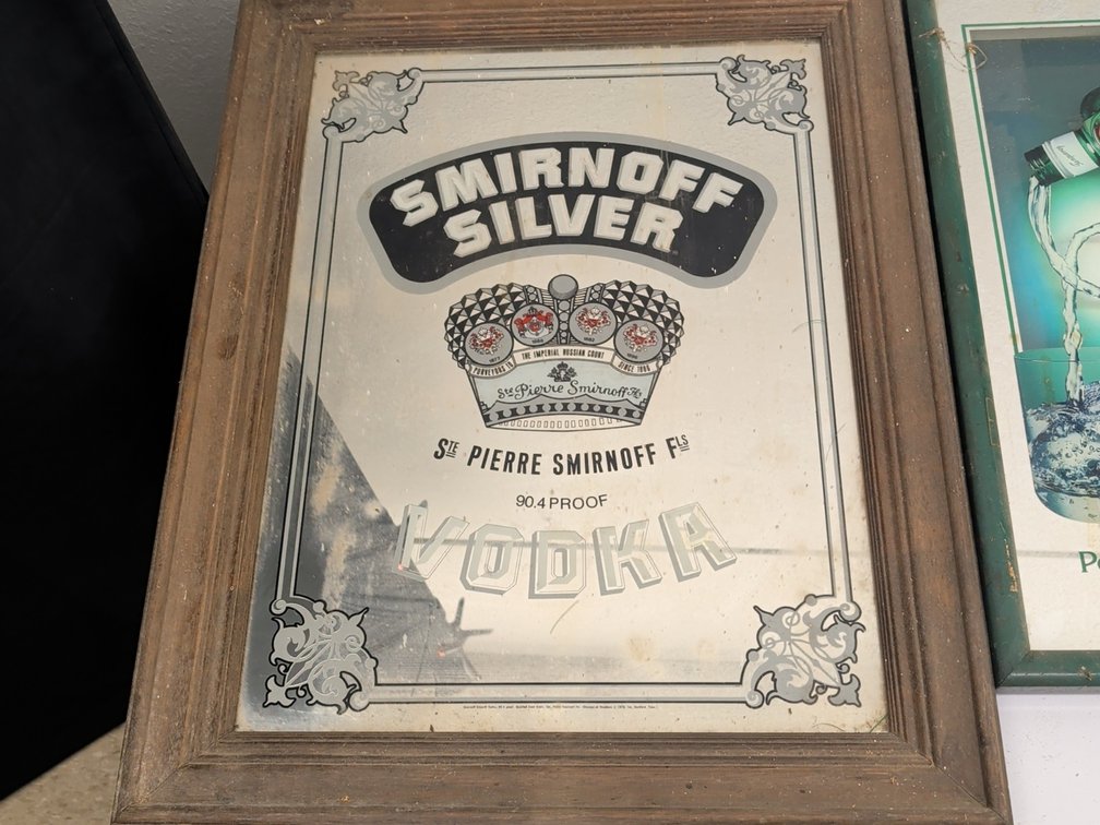 Smirnoff silver mirror