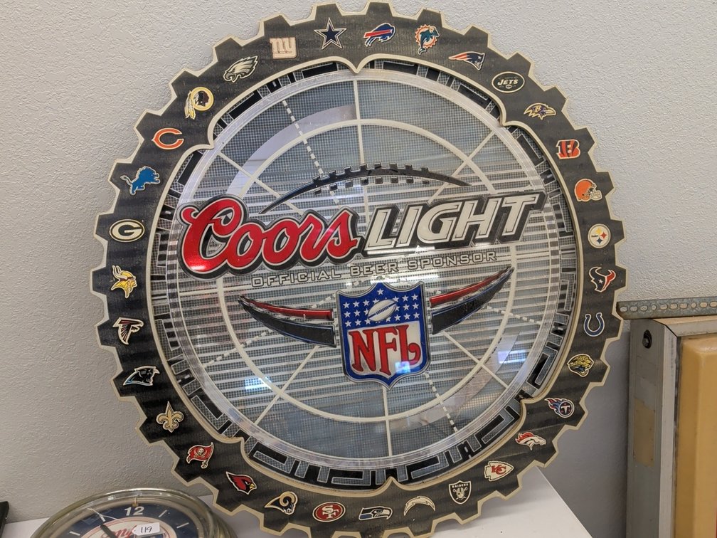Coors Light NFL sign