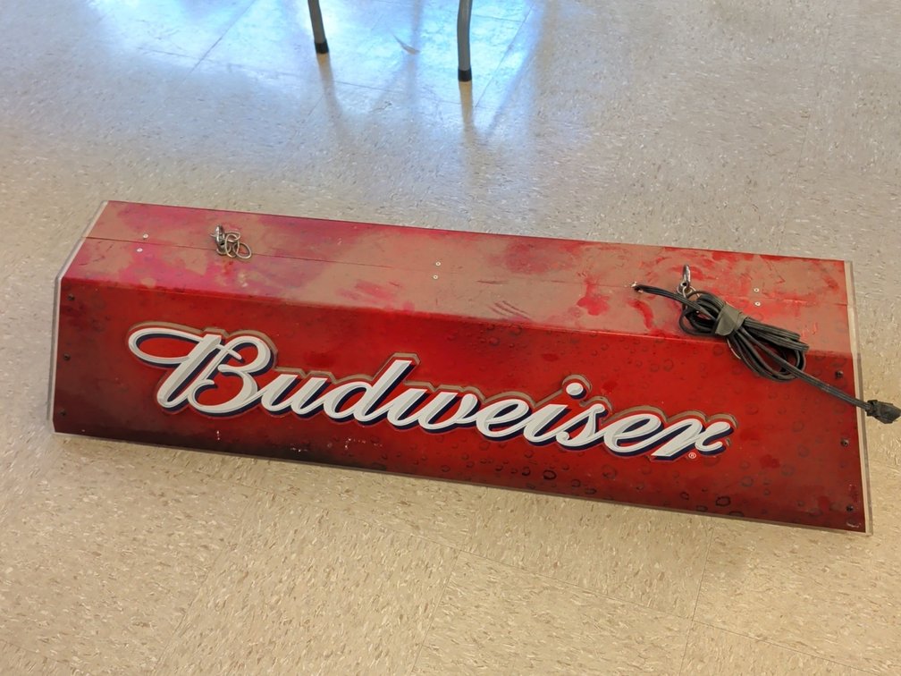 Budweiser pool table light