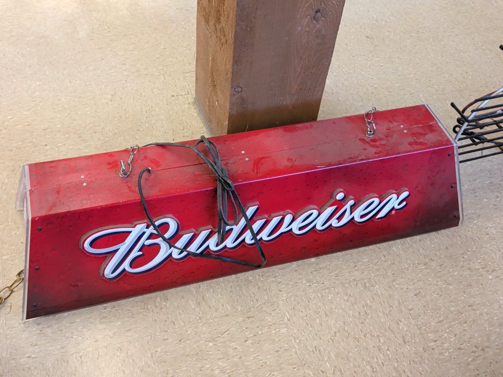 Budweiser pool table light