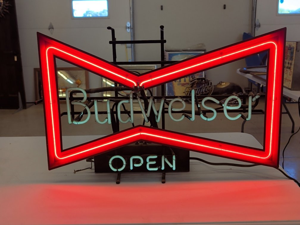 Budweiser bow tie neon sign