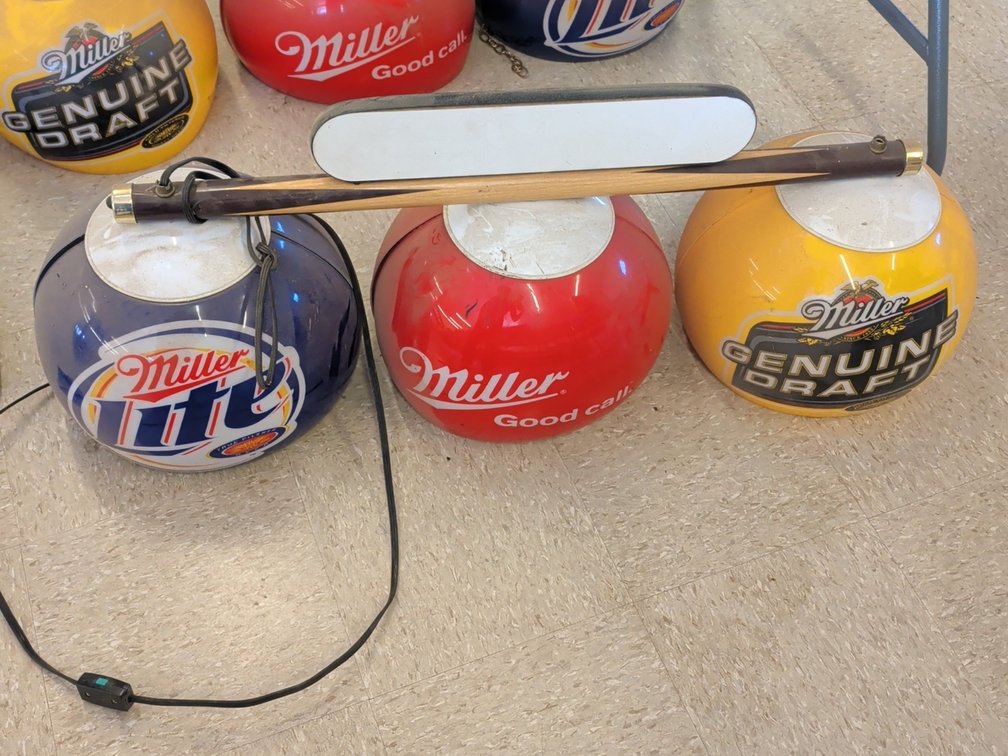 Miller pool table light