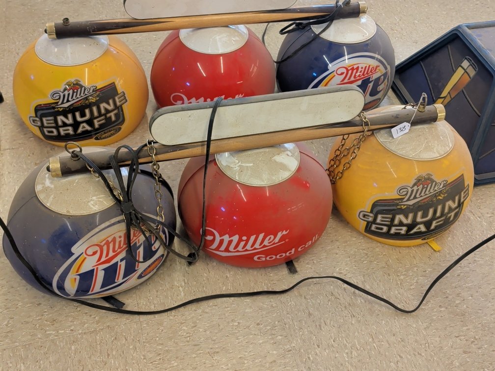 Miller pool table light