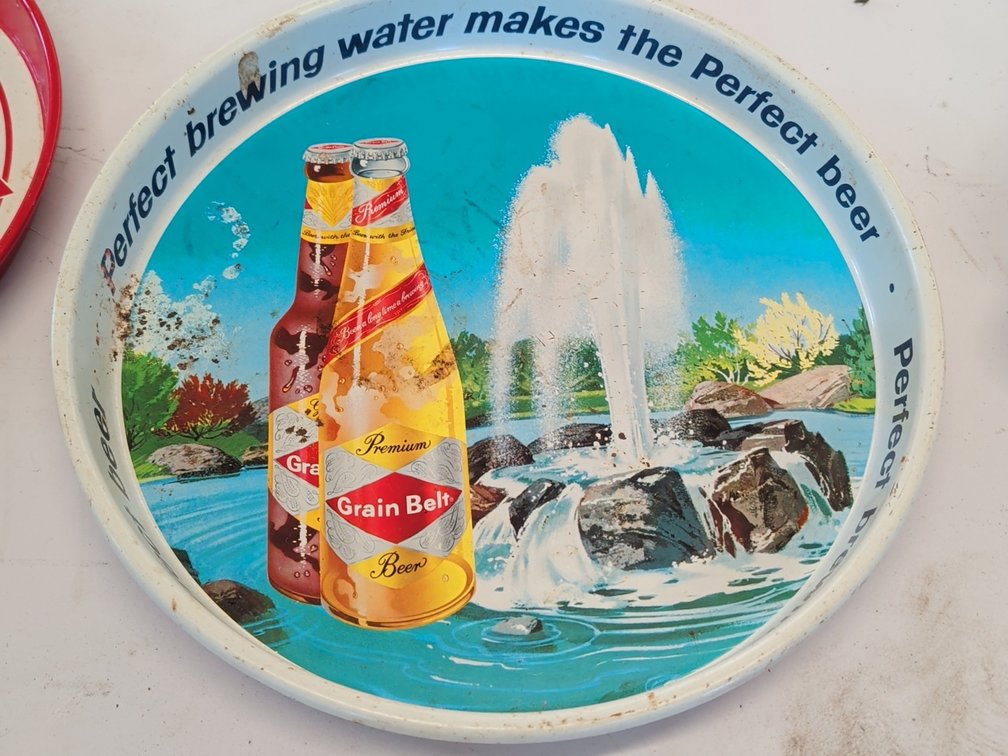 Grain Belt beer tray
