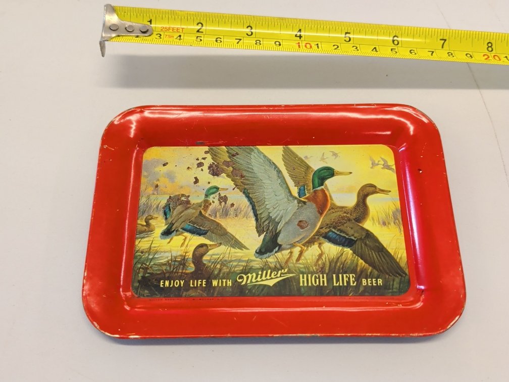Small Miller Lite tin tray